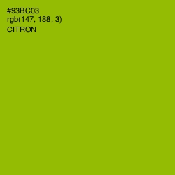 #93BC03 - Citron Color Image