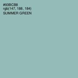 #93BCB8 - Summer Green Color Image