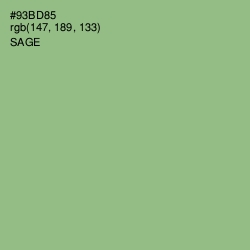 #93BD85 - Sage Color Image