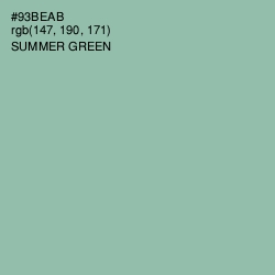 #93BEAB - Summer Green Color Image