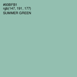 #93BFB1 - Summer Green Color Image