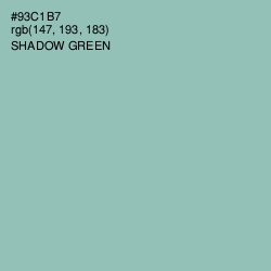 #93C1B7 - Shadow Green Color Image