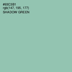 #93C3B1 - Shadow Green Color Image
