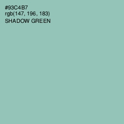 #93C4B7 - Shadow Green Color Image