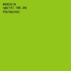 #93C61A - Pistachio Color Image