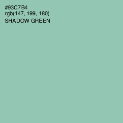 #93C7B4 - Shadow Green Color Image