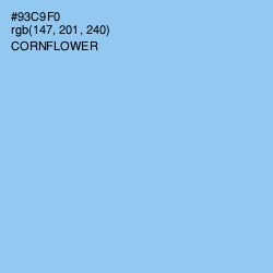 #93C9F0 - Cornflower Color Image