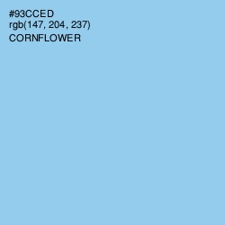#93CCED - Cornflower Color Image