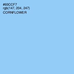 #93CCF7 - Cornflower Color Image