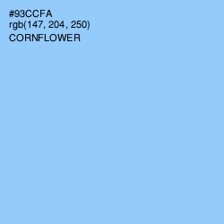 #93CCFA - Cornflower Color Image
