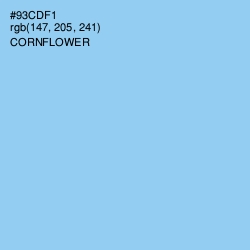 #93CDF1 - Cornflower Color Image