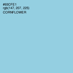 #93CFE1 - Cornflower Color Image