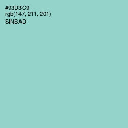 #93D3C9 - Sinbad Color Image