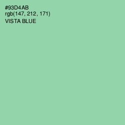 #93D4AB - Vista Blue Color Image