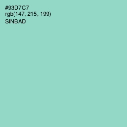 #93D7C7 - Sinbad Color Image