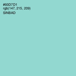 #93D7D1 - Sinbad Color Image