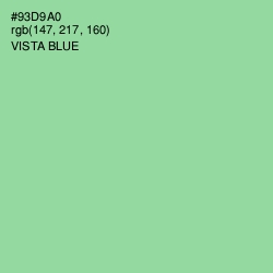 #93D9A0 - Vista Blue Color Image