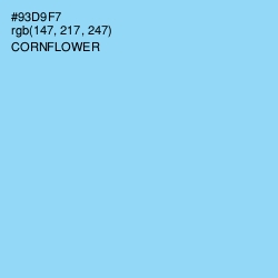 #93D9F7 - Cornflower Color Image