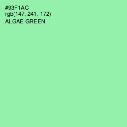 #93F1AC - Algae Green Color Image