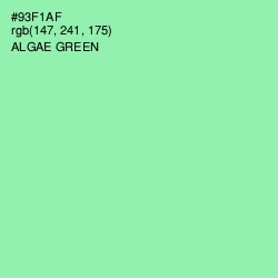 #93F1AF - Algae Green Color Image