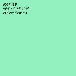 #93F1BF - Algae Green Color Image