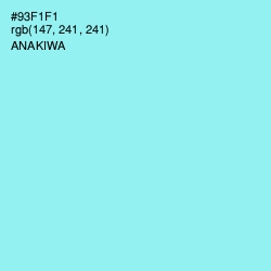 #93F1F1 - Anakiwa Color Image