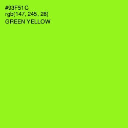 #93F51C - Green Yellow Color Image