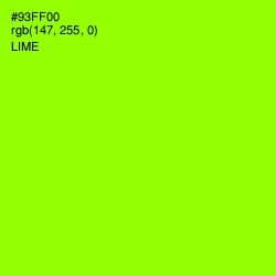 #93FF00 - Lime Color Image