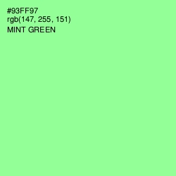 #93FF97 - Mint Green Color Image