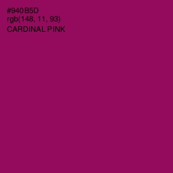 #940B5D - Cardinal Pink Color Image