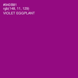 #940B81 - Violet Eggplant Color Image