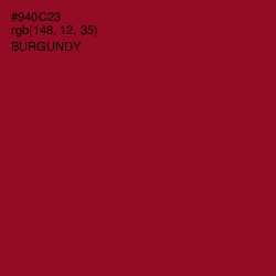 #940C23 - Burgundy Color Image