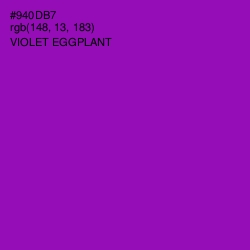 #940DB7 - Violet Eggplant Color Image