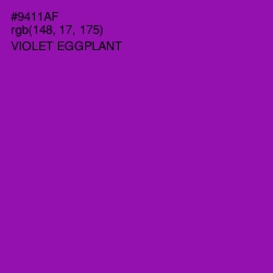 #9411AF - Violet Eggplant Color Image