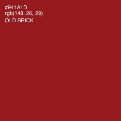 #941A1D - Old Brick Color Image