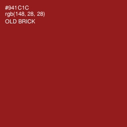 #941C1C - Old Brick Color Image