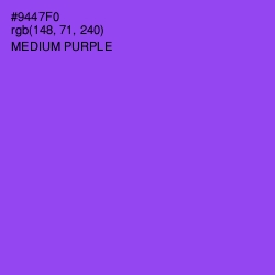 #9447F0 - Medium Purple Color Image