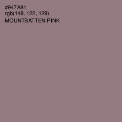#947A81 - Mountbatten Pink Color Image