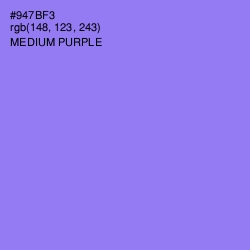 #947BF3 - Medium Purple Color Image