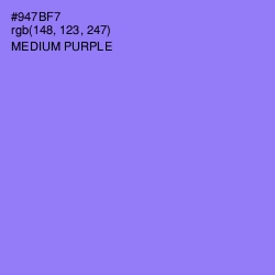 #947BF7 - Medium Purple Color Image