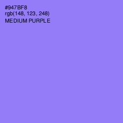 #947BF8 - Medium Purple Color Image