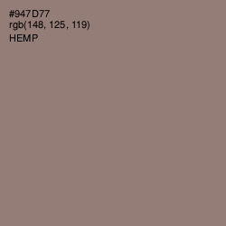 #947D77 - Hemp Color Image