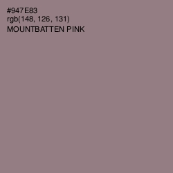 #947E83 - Mountbatten Pink Color Image