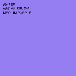 #947EF1 - Medium Purple Color Image