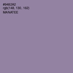 #9482A2 - Manatee Color Image
