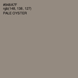 #948A7F - Pale Oyster Color Image