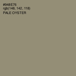 #948E76 - Pale Oyster Color Image