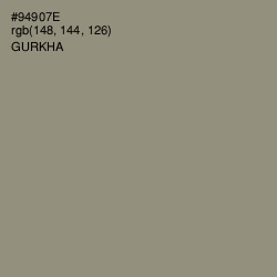 #94907E - Gurkha Color Image