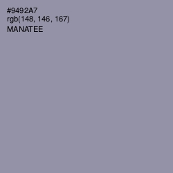 #9492A7 - Manatee Color Image