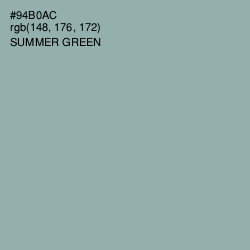 #94B0AC - Summer Green Color Image